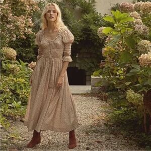 Doen KAIRA DRESS -- CREAM WINTER DITSY Size XSmall